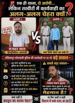 एक थाना, दो तस्वीरें… क्या कानून का चेहरा भी बदल जाता है ? एक थाना, दो तस्वीरें… क्या कानून का चेहरा भी बदल जाता है ?