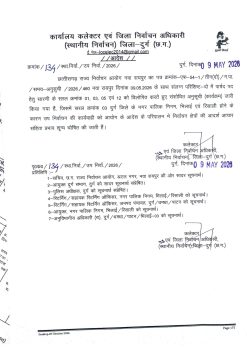 रिसाली-भिलाई उपचुनाव पर लगी रोक, अधिवक्ता सौरभ चौबे की आपत्ति और युवा चैनल की खबर के बाद निर्वाचन आयोग का बड़ा फैसला ! दुर्ग कलेक्टर ने जारी किया संशोधित आदेश, संबंधित क्षेत्रों में आदर्श आचार संहिता प्रभाव शून्य घोषित रिसाली-भिलाई उपचुनाव पर लगी रोक, अधिवक्ता सौरभ चौबे की आपत्ति और युवा चैनल की खबर के बाद निर्वाचन आयोग का बड़ा फैसला ! दुर्ग कलेक्टर ने जारी किया संशोधित आदेश, संबंधित क्षेत्रों में आदर्श आचार संहिता प्रभाव शून्य घोषित